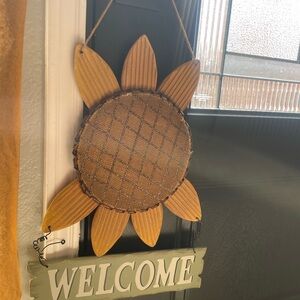 Sunflower Welcome Sign
